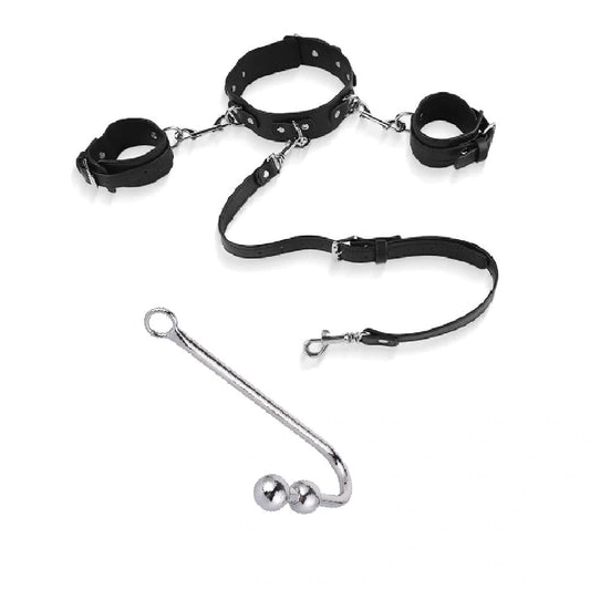 Elegant Hook Anal Cuffs 5334 Beaded and with Collar 0315